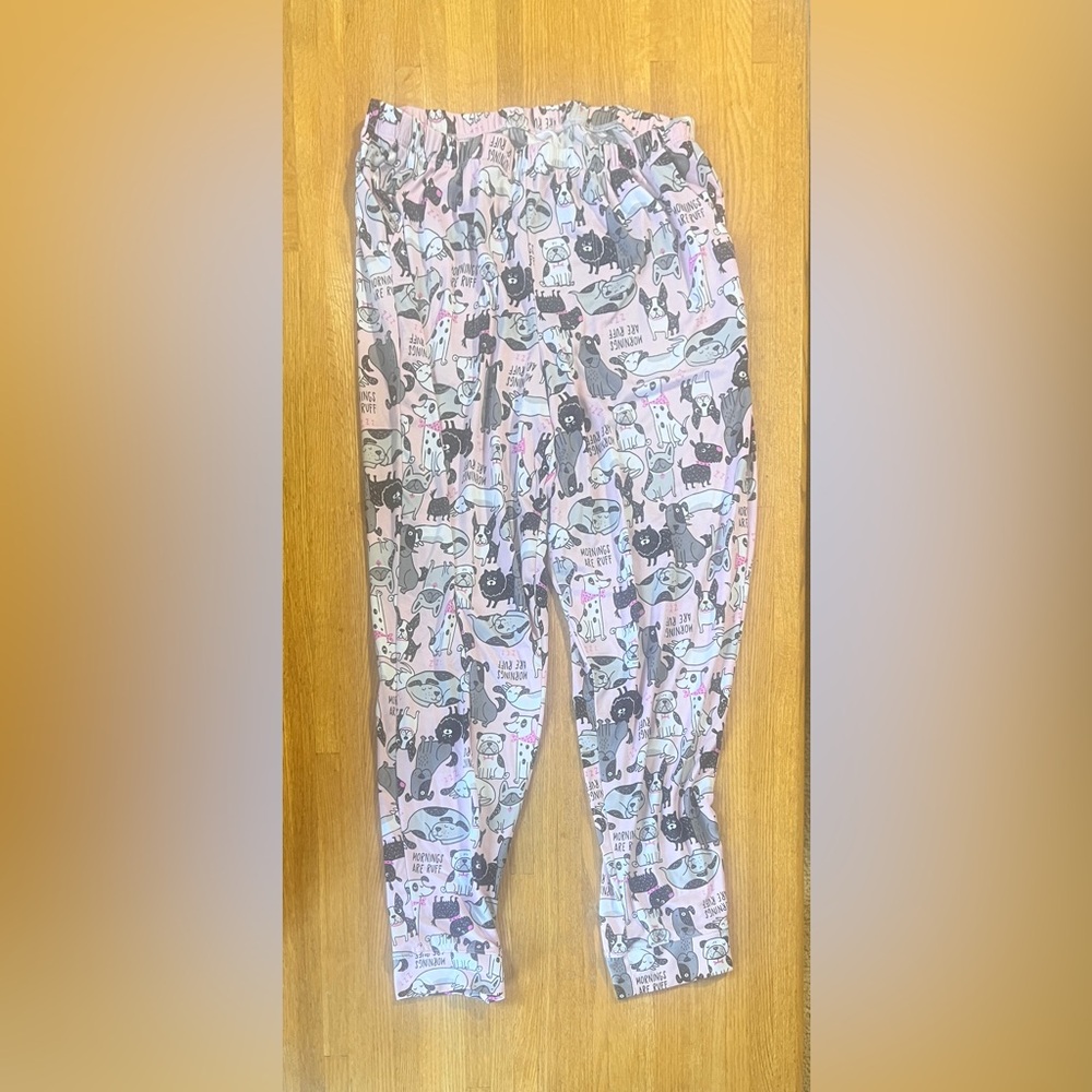Secret Treasures Cute Dog Print‎ Pajama Pants- sz M